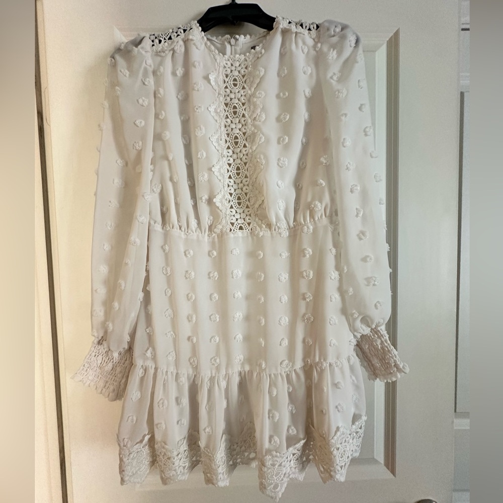 Love By Design White Lace Mini Dress